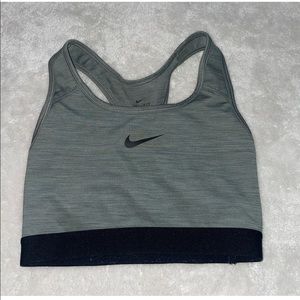 grey/green nike sports bra
